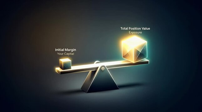 Glowing Holographic Balance Scale Visualizing Financial Concepts