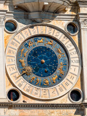 Obraz premium Historic astronomical clock on Saint Mark Clock Tower in Venice