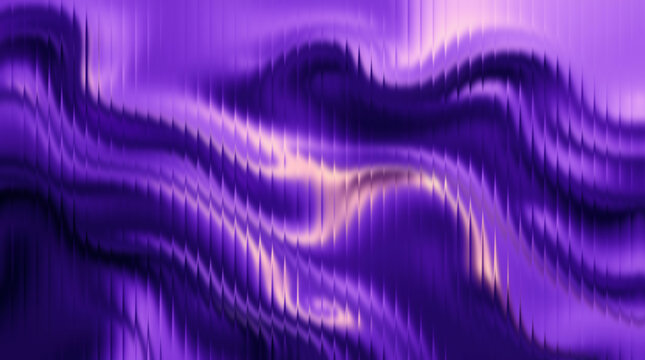 Abstract purple wave background with golden highlights for web design