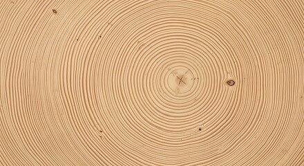 Naklejka premium Cross section of a tree trunk showing growth rings