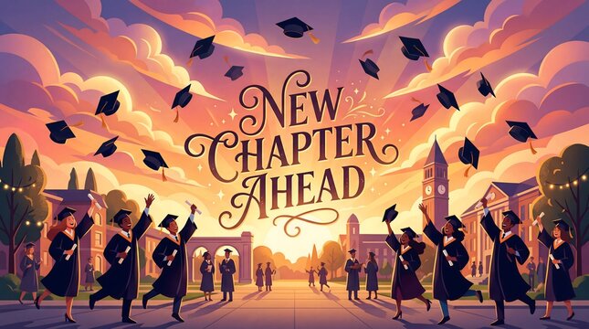 New Chapter Ahead graduation celebration on university campus