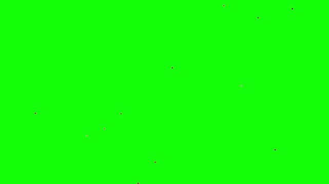 raining hearts background overlay green screen video