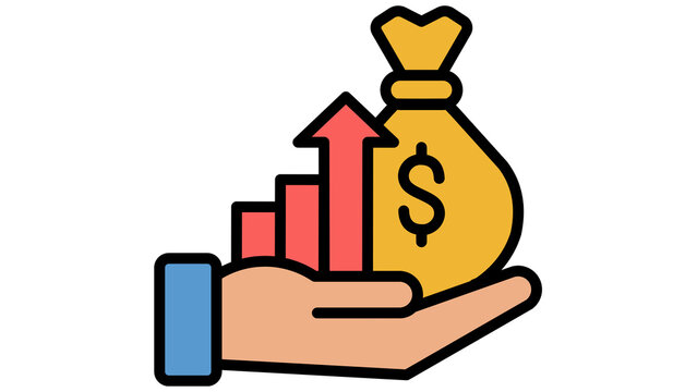 Increasing prices icon isolated on transparent background , money concept