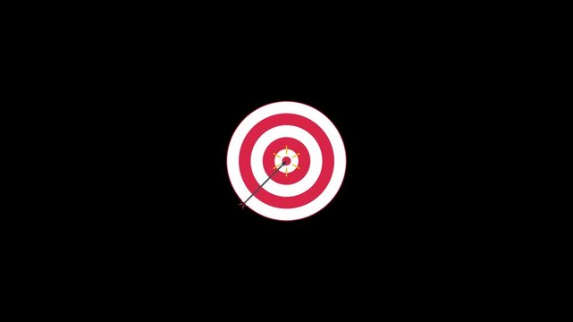 red target bullseye arrow hit green screen overlay