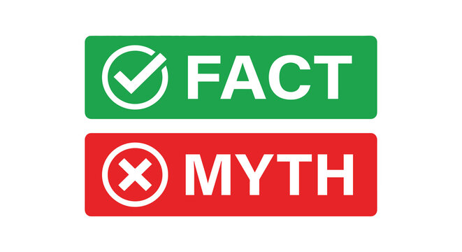 fact myth labels flat icon icons design