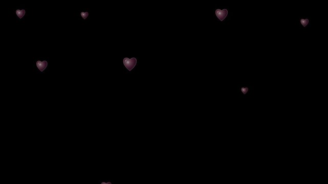 Rising Pink Love Bubbles Chroma Key Background Overlay