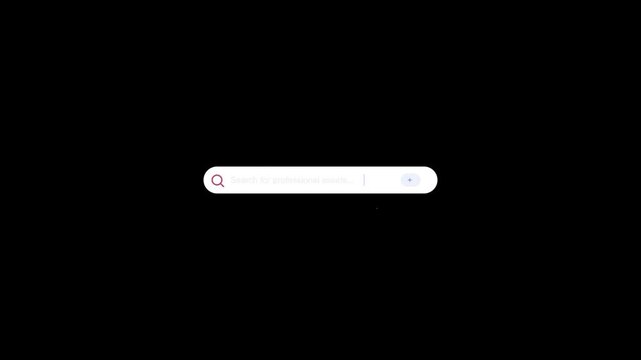 search bar typing animation green screen web overlay