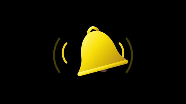 shaking ringing alarm bell icon for notification alerts