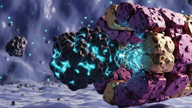 Abstract scientific visualization of cellular structures for creative digital media and visual arts