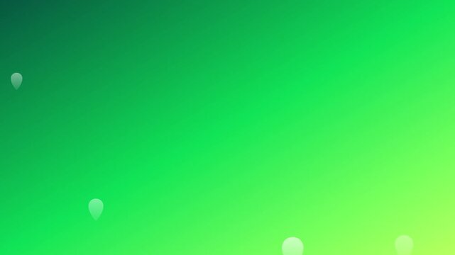 sleek gradient hearts floating down vibrant green canvas