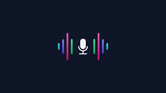 smart voice assistant recognition sound wave animation