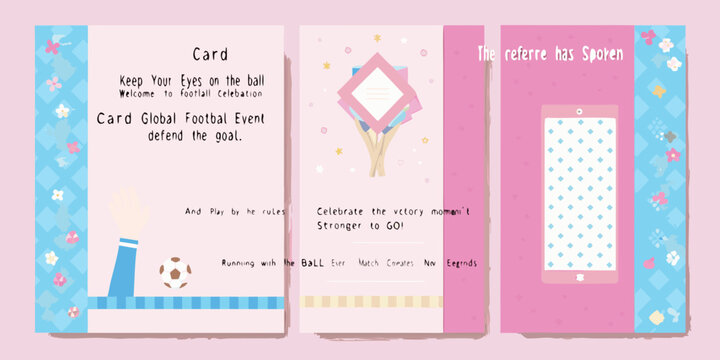 football celebration cards vector illustration soccer match