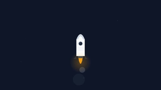 Successful Startup Rocket Launch Business Growth Concept