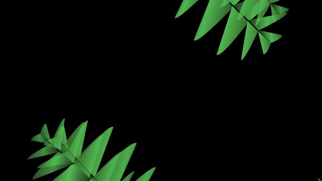 Tropical Palm Leaf Swaying Animation Chroma Key