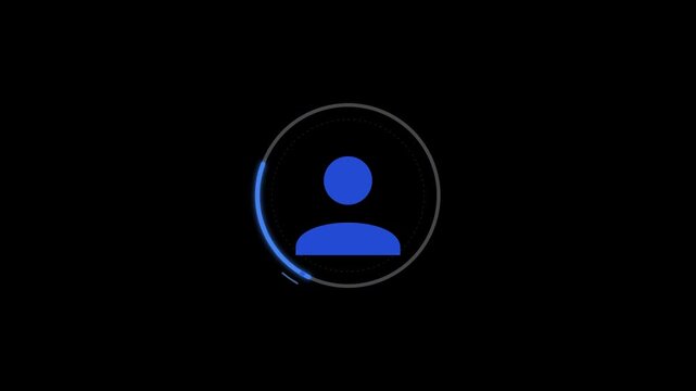 user profile avatar interface loading circle ui animation