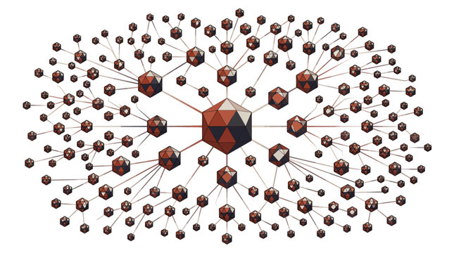 Supply chain resilience network web vector illustration isolated on transparent background for business logistics concept