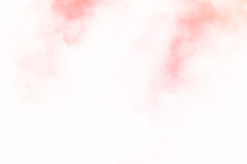 Fototapeta premium Soft pink watercolor clouds with gentle gradient blending in a clean minimalist design isolated on transparent background
