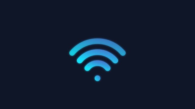 wireless wifi signal strength indicator vector animation
