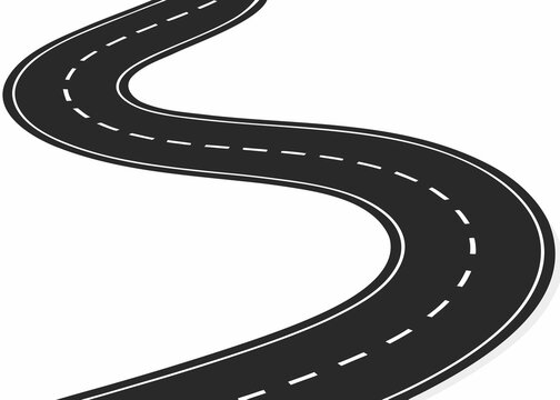 curved s shaped road silhouette curve s shape