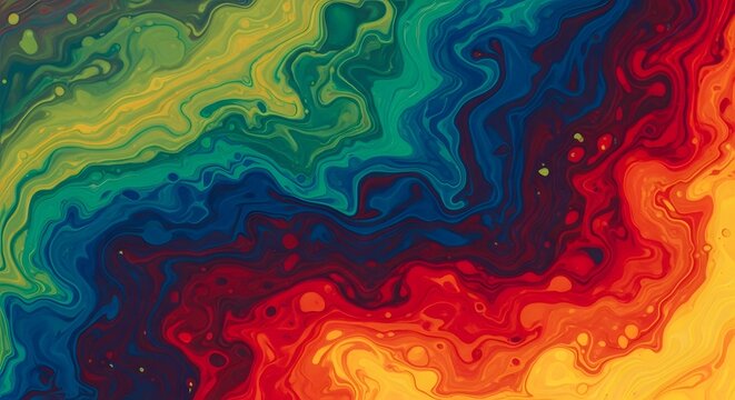Colors swirl together in a fluid motion to create a vivid abstract pattern suitable for artistic digital backgrounds.