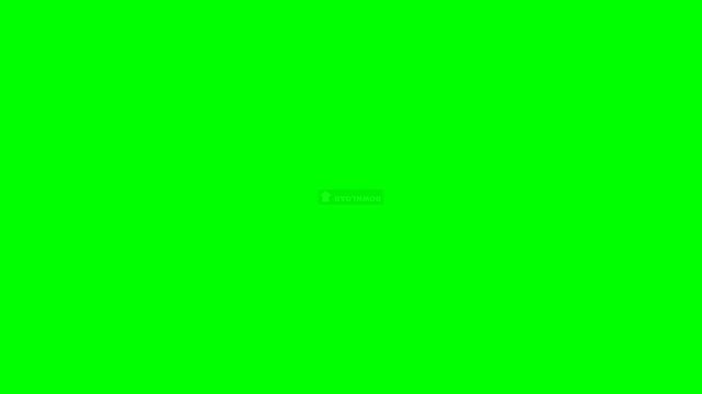Download button graphic with downward arrow icon on green screen background representing software installation and file access.