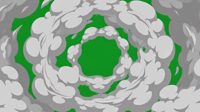 smoke transition on green screen background