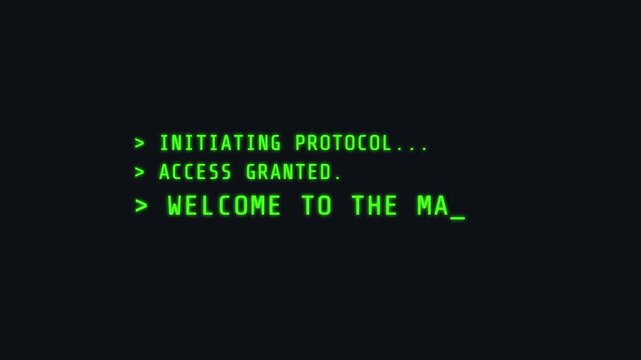 Retro terminal typing sequence initiating system protocol access