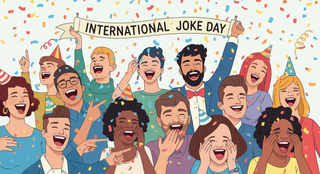 People Celebrating International Joke Day.