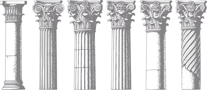 Classical architectural columns a study in ionic and corinthian orders