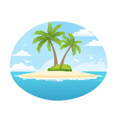 Obraz premium Tropische Insel mit Palmenstrand