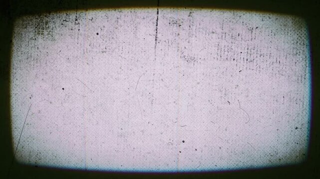 Vintage white film overlay texture with halftone dots, dark vignette, dynamic scratches, dust, and retro lighting, 4k video
