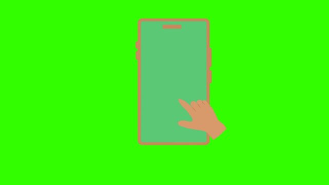 Free Mobile Touch & Scroll Green Screen ,Chroma Key Overlay Asset