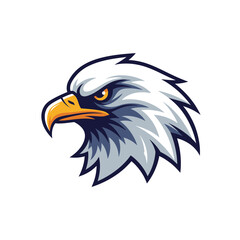 Fototapeta premium Eagle Head Mascot Logo on White Background