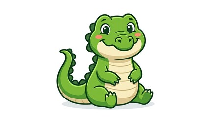 Fototapeta premium funny cartoon crocodile