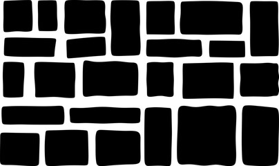 Obraz premium doodle frames with uneven shapes wavy irregular rectangles text boxes squares rough edges curved picture painting frameworks organic forms curvy callouts quote