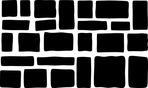 doodle frames with uneven shapes wavy irregular rectangles text boxes squares rough edges curved picture painting frameworks organic forms curvy callouts quote