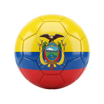 Ecuador national football team soccer ball emblem isolated on transparent background, sporting competition, championship game.