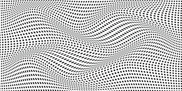 simple black square polka dot wave pattern for banner poster background.