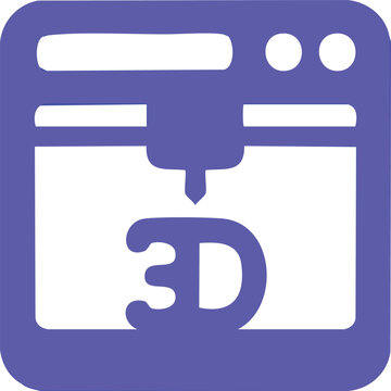3d Printer Icon Design Modern Technology Innovation Concept