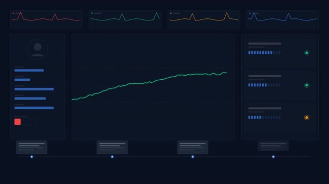 Dynamic motion video showcasing fluctuating line graphs and data visualization with animated analytics and real-time chart updates for business insights.
