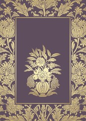 wedding card design, paisley floral pattern , India  © SIRIUS*