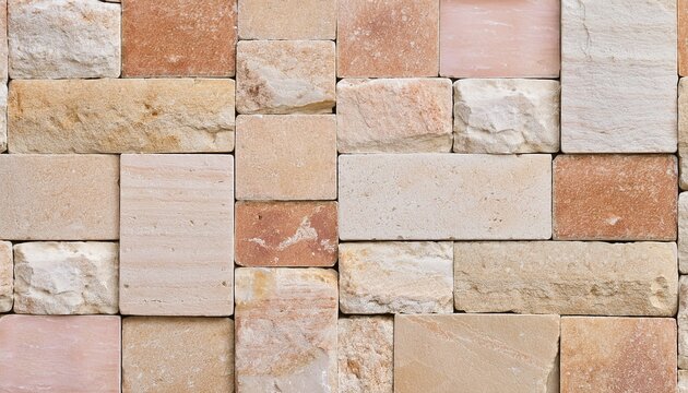 seamless natural travertine stone texture with warm beige and pink tones