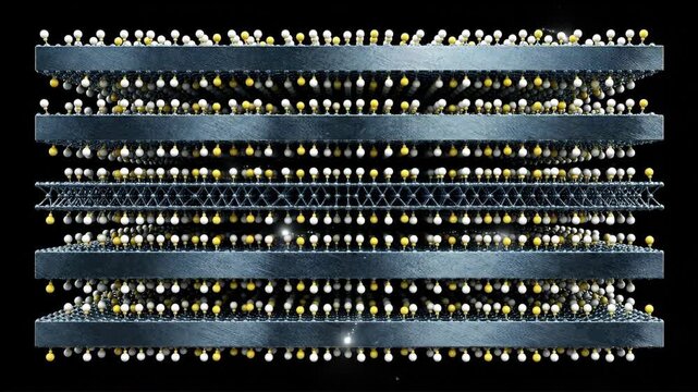 MXene 2D Material Cross-Section Layered Metallic Nanosheet Scientific Visualization