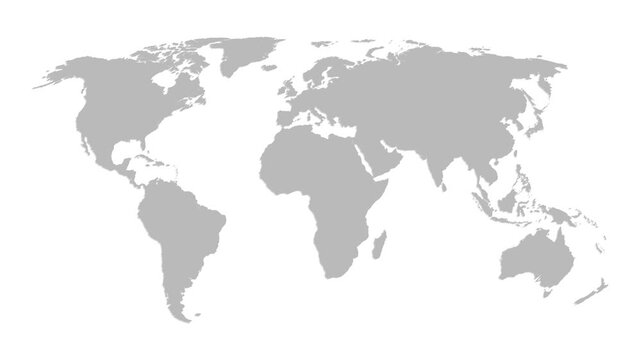 Global Location Pins on World Map, Worldwide GPS Navigation Tracking Animation Motion Graphic