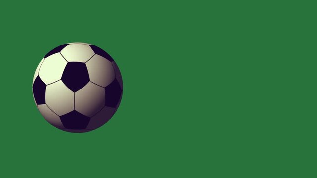 A green background with white border and soccer ball on screen it flying through the air green screen animated chromakey background colorful emotion movement layers composition scene