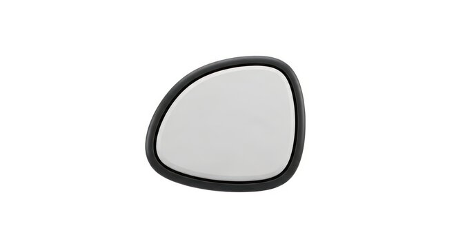 Minimalist white irregular shape with bold black outline