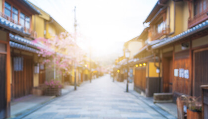 Fototapeta premium ぼやけた日本の古都のイメージ画像 京都・奈良