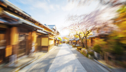 Fototapeta premium ぼやけた日本の古都のイメージ画像 京都・奈良