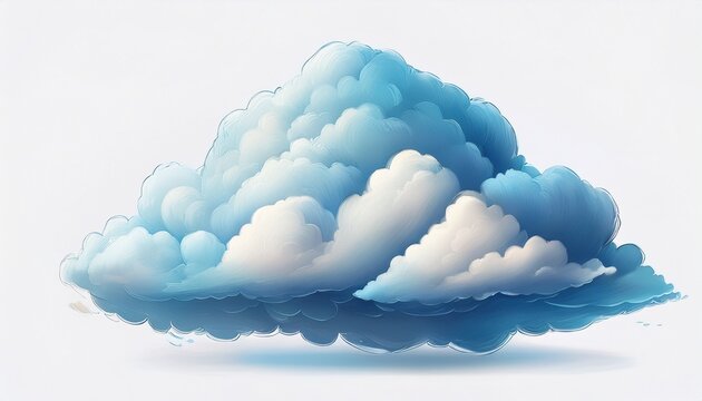 realistic isolated cloud on the white background
