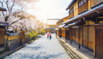 Fototapeta premium ぼやけた日本の古都のイメージ画像 京都・奈良